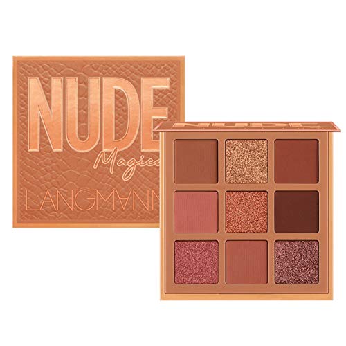 Allbestaye 9 Couleurs Fard À Paupières Palette Glitter Metallic Nude Mat Fumé Yeux Maquillage Imperméable À L'eau Cover