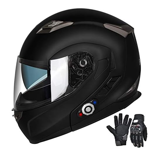 FreedConn Motorcycle Bluetooth Helmet,Bluetooth Integrated Modular Flip up Full Face Motorcycle Helmet,Dual Visor Modular Bluetooth Helmet, Mp3 FM Intercom DOT Approved Helmet (XL,Matte Black)