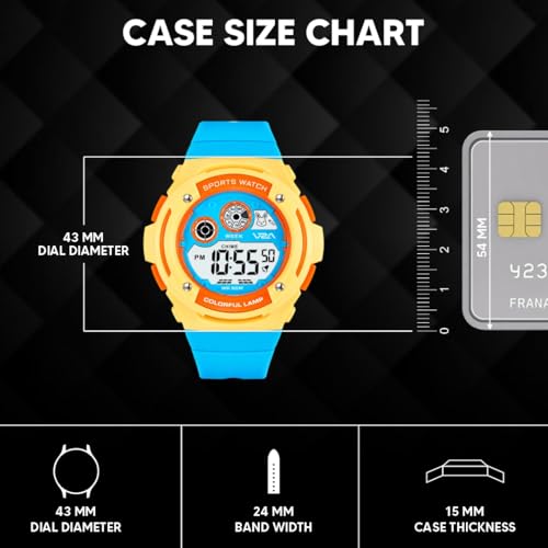 Image of V2A NOVA-X 2930 Digital Watch for Boys | Colour Pop Sports Design | Active Everyday Watch for Kids with Digital Display, Backlight & 50M Water Resistance