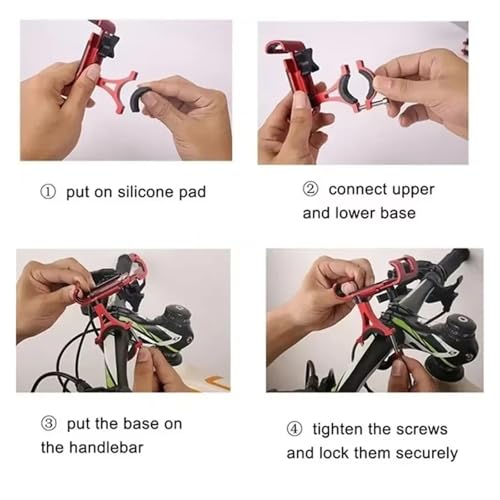 Support téléphone vélo 360° antidérapant pour plaque de navigation