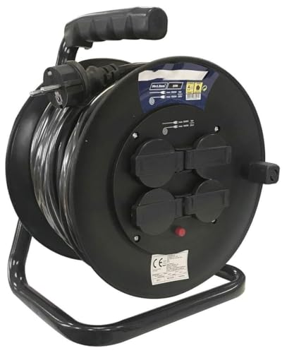 Enrollador extensible 50m, 3x1,5mm, 3600W