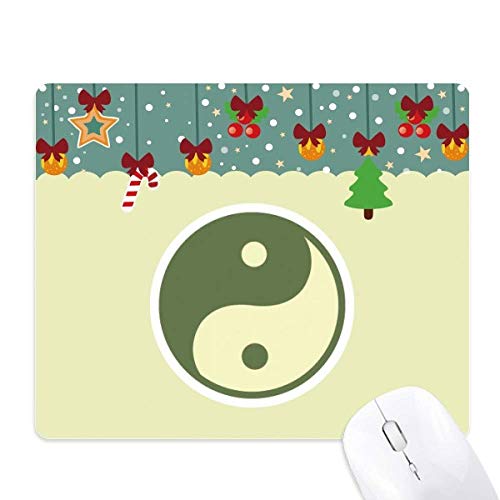Alfombrilla para ratón Taichi China de goma con 8 diagramas y diseño navideño