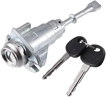 Hihaha 81970-2HA00 / Front Driver Side/Power Door Lock Cylinder with 2 Keys for Hyundai Elantra 2006-2010 / Left Side Door Lock Set Tumbler LH/Metal / 1 Set/Silver Tone