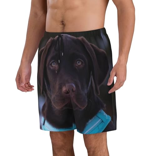 Men's Beach Shorts Labrador Retriever Mens Swim Trunks Board Shorts with Pockets Swimwear Bathing Suits2