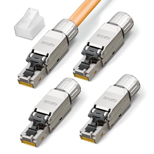 Connecteur RJ45 Cat8 métallique blindé 2000 Mhz sans outil