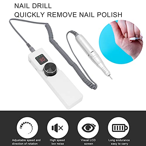 Kit eléctrico para uñas con taladro y pulidor, 30000 RPM miniatura 2