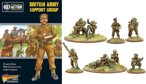 British Army Support Group Bolt Action Warlord Games figurines de soutien militaire GM10034