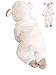 Pyjama chiot - pyjama - cache-couche - bébé - bébé - polaire - costume - cache-couche chaud - carnaval - blanc - avec pieds - taille 90 cm - idée cadeau pour Noël et anniversaire