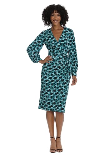 Maggy London Women's Wrap Tie Midi