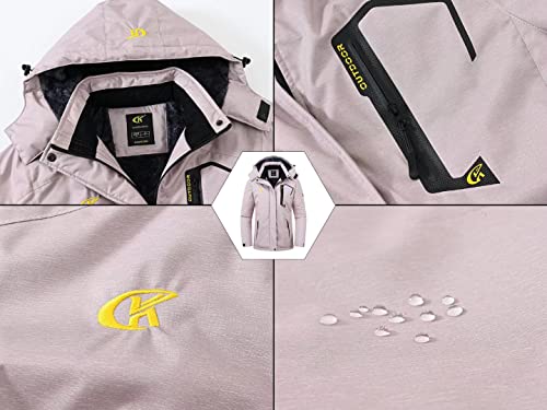 Pdbokew Women's Skiing Snowboarding Jackets Fleece Hood Mountain Snow Coat Medium #TOP4