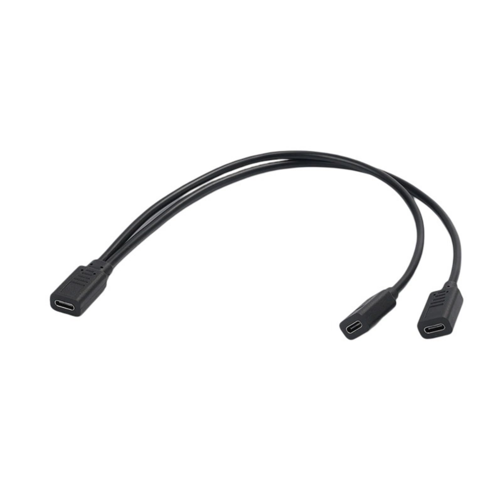 Double USB C Female Charging Adapter USB Female to Female Split Adapter