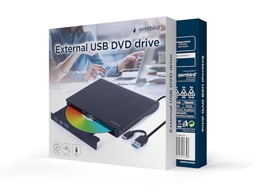 GEMBIRD External USB DVD Drive Black miniatura 2