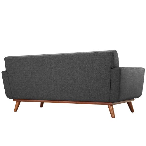 Sillón Moderno Tapizado Tela Gris miniatura 6