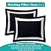 Saferay Green Hotel Luxury 3pc Two Tone Duvet Cover Set-850 Thread Count 100% Organic Cotton Premium Bedding Collection California King Size 102 x 96 Inches Machine Washable (White & Black)