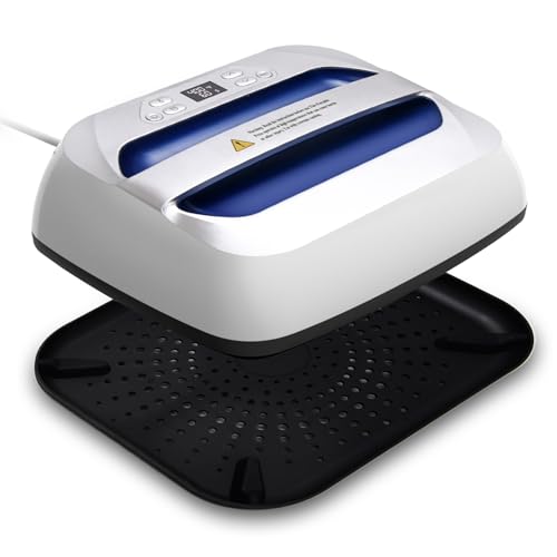 【Termopressa Fai Da Te】 Questa macchina portatile è una pressa a caldo progettata per aiutarti ad applicare trasferimenti di calore su una varietà di superfici come vinile (HTV), cotone, poliestere, magliette, borse, cappelli, scarpe, cuscini e altro ancora. Con un uso e una cura adeguati, può aiutarti a creare progetti di trasferimento di calore belli e duraturi.