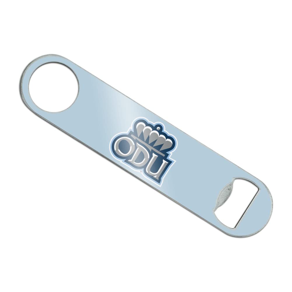 Old Dominion University Secondary Stainless Steel Vinyl Covered Flat Bartender Speed Bar Bottle Opener