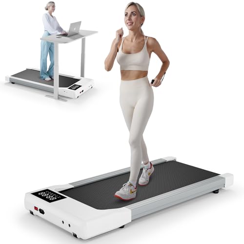 Lacuffy Walking Pad Treadmills for Home Office, Under Desk Walk Mat with APP and Remote Control, 3 in 1 Portable Exercise Equipment, Compact Jogging Running Machine for Small Space, 300 Lbs Capacity