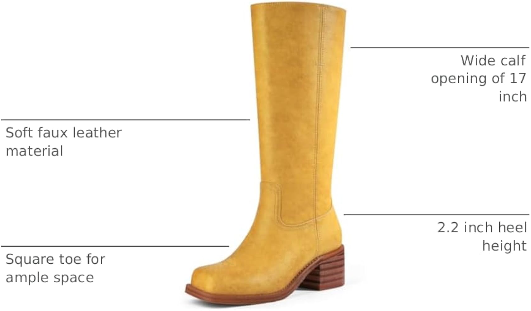 Amazon.com | MUCCCUTE Knee High Boots for Women Campus Boots