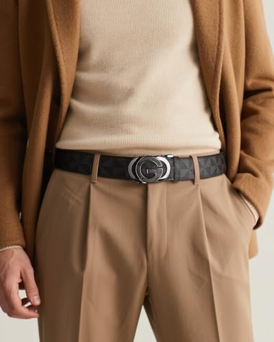 Image of Mens Ratchet Belts Designer Belt Men Automatic Buckle Gift Box