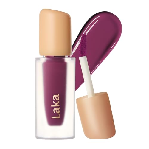 Image of Laka Fruity Glam Tint | Glowing Korean Lip Tint with Hydrating Lightweight Texture | Buildable Color, Non-Sticky High Shine Gloss | K-Beauty Korean Makeup | #195 Dazzlin, 0.15oz