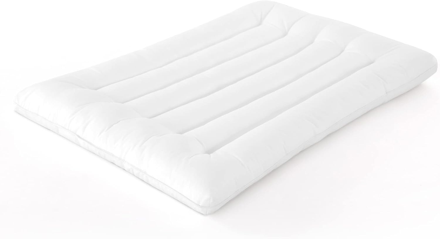 Product image of HOMBYS Ultra Thin Flat Pillow for Sleeping, Thin Pillow for Back Sleeper, Supportive Stomach Sleeping Pillow, Slim Bed Pillow, Machine Washable-Standard Size 18x26, White