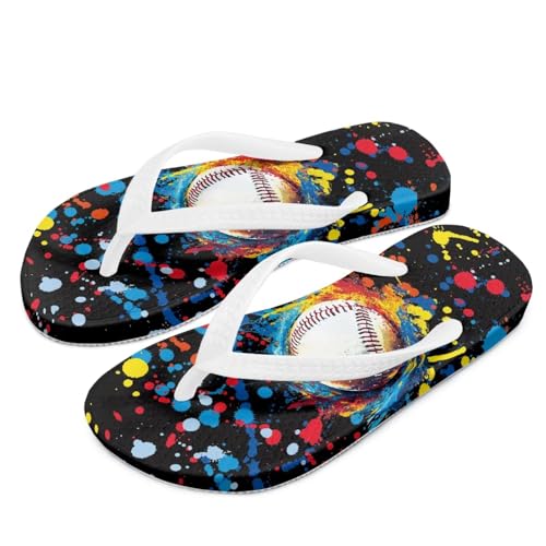 Boys Comfort Flip Flops, Kid's Slip On Thong Sandals with Cartoon Printed Size