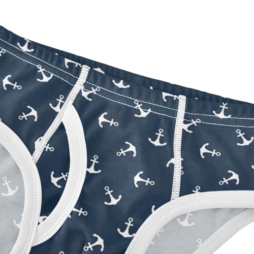 Boys' Exclusive Briefs Toddler Underwear 95% Combed Cotton Boxerbriefs 2T Blue Anchor Pattern 414