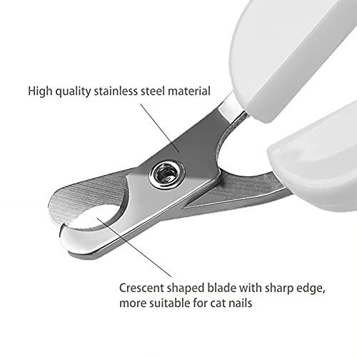 Qiyadin Cat Nail Clippers With Tilted Blade For Small Animals, Pet Nail Clippers & Claw Trimmer For Home Grooming Kit, Professional Grooming Tool For Bunny Rabbit Puppy Kitten (Pink) #TOP2