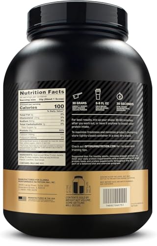 Image of Optimum Nutrition Gold Standard 100% Isolate, Protein Powder, Rich Vanilla, 2.91 Pounds, 44 Servings. Whey Protein Isolate (Packaging May Vary)