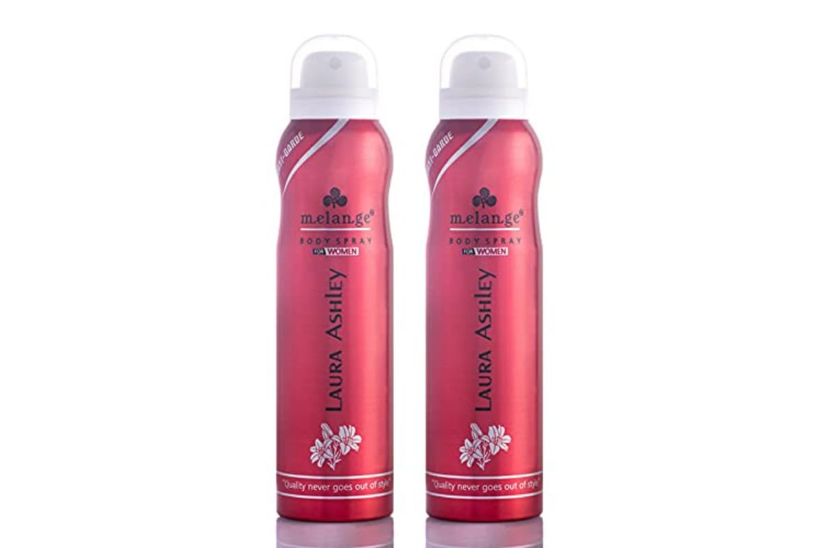 Melange Laura Ashley Perfume | No Gas Deodorant for Women | Long-Lasting Natural Perfume Spray 150ml | Pack of 2