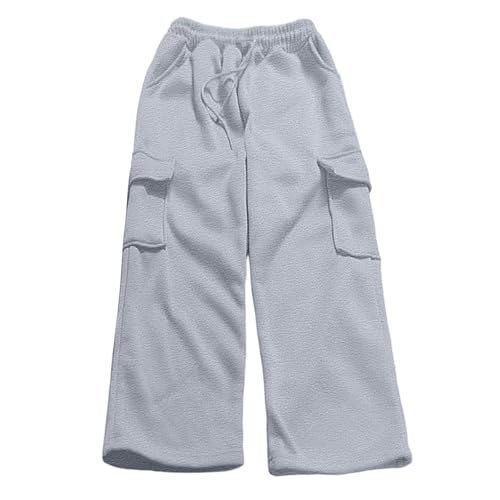 Sweatpants for Girls Baggy Wide Leg Sweat Pants Elastic Drawstring Athletic Joggers Trendy Straight Leg Trousers3
