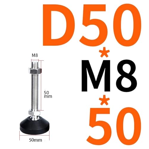 Pie ajustable de nivelar patas de muebles D40 D50 con amortiguación 3