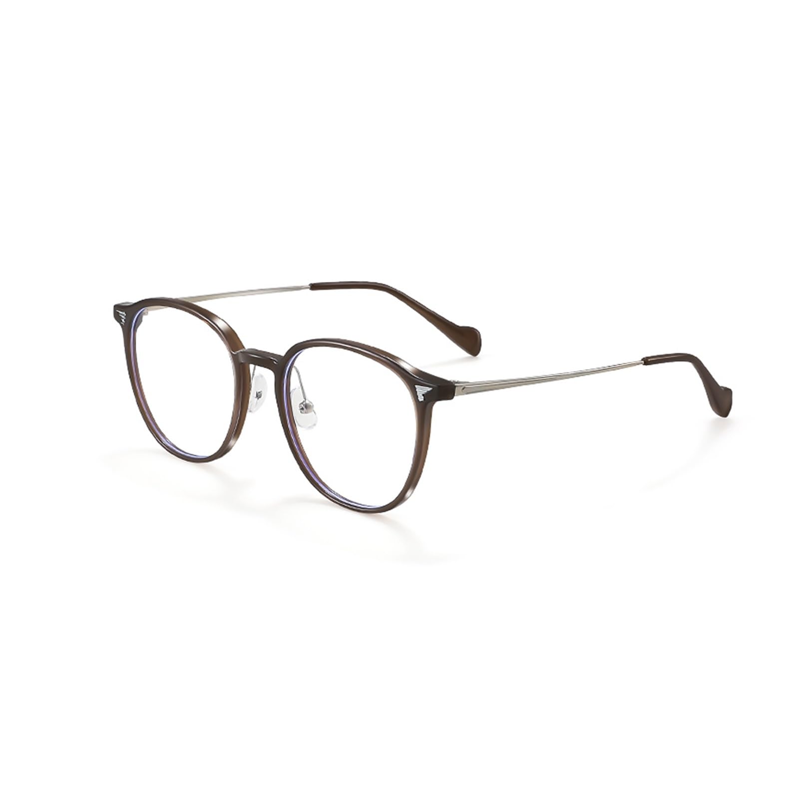 Occhiali da Lettura Rotondi Oversize per Uomo Donna, Lettori di Computer che Anti Luce Blue, Occhiali Anti Affaticamento Della Vista ​ (Colore : Brown, Dimensione : 3.0x)