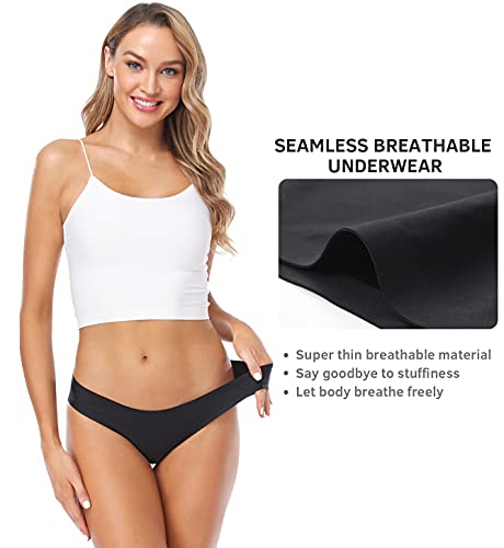 Wealurre WQB826M-B/W/A/LEOPARD Seamless Underwear Invisible Bikini No Show Nylon Spandex Women Panties thumb #2
