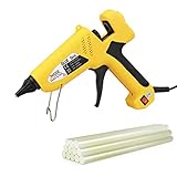 100-Watt Hot Glue Gun with Flexible Trigger, Professional Industrial Hot Melt Glue Gun Kit with 12 Pcs Hot Glue Gun Sticks, for DIY Gadget, Small Craft Projects and Quick Repairs in Home and Office