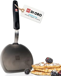 DI ORO® Designer Series Everyday Flexible Silicone Turner Spatulas - 315°C Heat-Resistant Rubber Kitchen Fish Slice - Versatile Silicone Spatulas - BPA Free and LFGB Certified