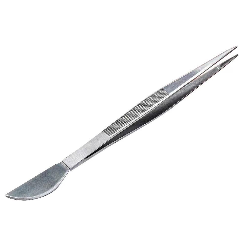 Attrezzo Bonsai 2 In 1 Amosfun - Rastrello Per Radici E Pinzette | Acciaio Inox 24,5 Cm | Ergonomico E Antiscivolo - 3