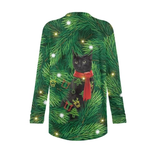 Image of Fall Maple Leaf Cardigan Sweaters for Women Long Sleeve Cardigan Soft Drape Open Front Dusters V-Neck Jackets Dressy