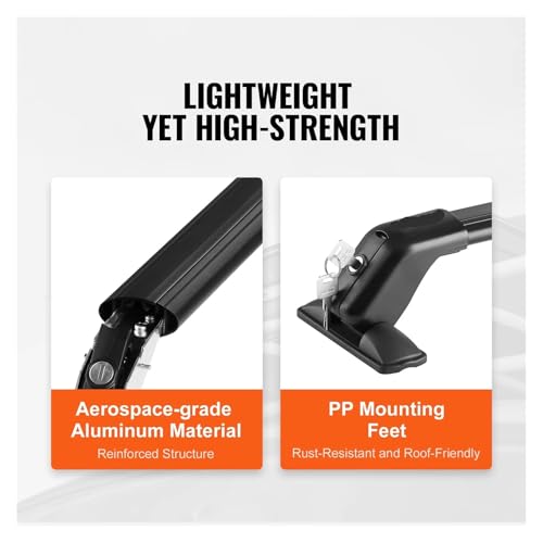Barre transversale de toit supérieure réglable et rétractable 155 lb