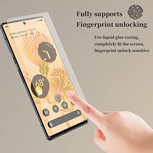Image of STP FEEL Premium Curved UV Tempered Glass For Google Pixel 6 Pro (Transparent, Pack of 2) Advanced Border Less Full Screen Coverage UV Screen Protector Guard with Installation Kit