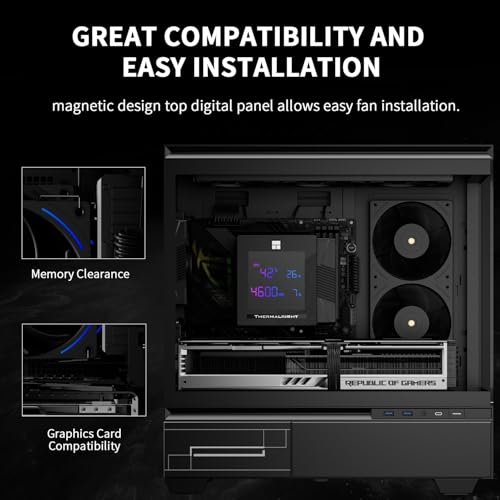 Image of Thermalright Phantom Spirit 120 Digital EVO CPU Air Cooler,7 Heat Pipes CPU Cooler,Dual 120mm PWM Fans,Magnetic Attraction-Digital Screen Top Cover,for AM4 /AM5 /LGA1700 /1851 /1150 /1151 /1200,PC Cooling