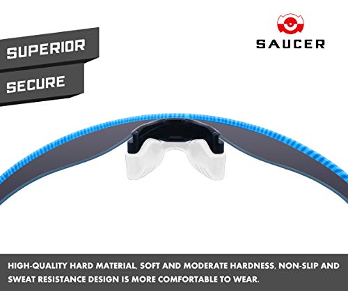 Image of SAUCER Replacement Nose Pieces Pads & Earsocks Temple Sleeve Rubber Kit for Oakley RadarLock Path | Pitch|Edge | XL Sunglass