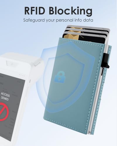 Image of RFID Wallet Women, Small Slim Trifold Wallet Anti-Theft Pop up Card Holder
