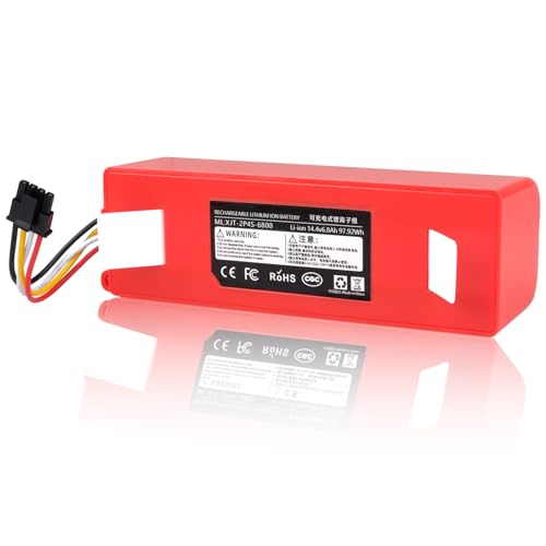6800mAh Batterie Compatible avec Roborock S5 S50 S51 S55 S6 S7 Max/MaxV/MaxV Ultra/Pure Xiaowa E20 E25 E35, Roborock Q5 Q7 Pro/Max+, Mijia 1ère et 2ème Génération