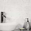 White Gray Bianco Carrara Honed Finish Subway Marble Tile — 4x12 in 5 sq ft Box of 15 — Kitchen Backsplash, Bathroom Walls, Shower Surround, Fireplace, Accent Wall