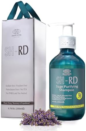 SH-RD Sage Purifying Shampoo for Oily Scalp | Deep Cleansing, Rebalancing, Hydrating Scalp Shampoo for Dandruff | for Flat Hair & All Hair Types | Sulfate-, Silicone-Free, Oil Control - 6.76oz/200ml
