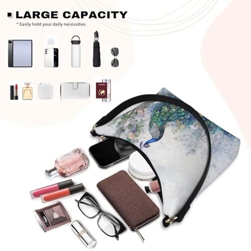 Image of Handbag for Women Leather Underam Shoulder Bag with Zipper Fashion Work Purse Waterproof Travel Wallet