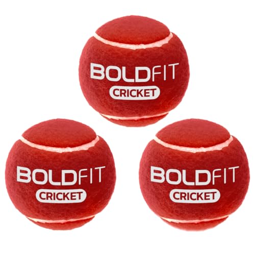 Boldfit Cricket Tennis Ball Heavy Tennis Ball, Red Tennis Ball for Cricket Tournament, Street Match Cricket Ball Tennis for Lawn Cricket Soft Tennis Balls for Playing Heavy Cricket Ball -Red Pack of 3 (B0CQFGSXF8) Amazon Price History, Amazon Price Tracker