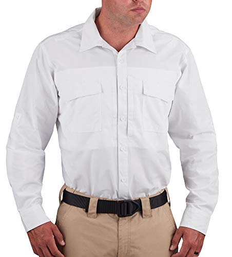 Chemise de randonnée à manches longues homme Propper Revtac blanc XXL popeline légère