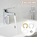uxcell 1 Pcs 1.26 Inch x 0.2 Inch C Type Faucet Fixing Bracket, Bracket Faucet Accessories, Washer Accessory Tool, Faucet Mounting Nut for Kitchen, Bathroom, Yellow